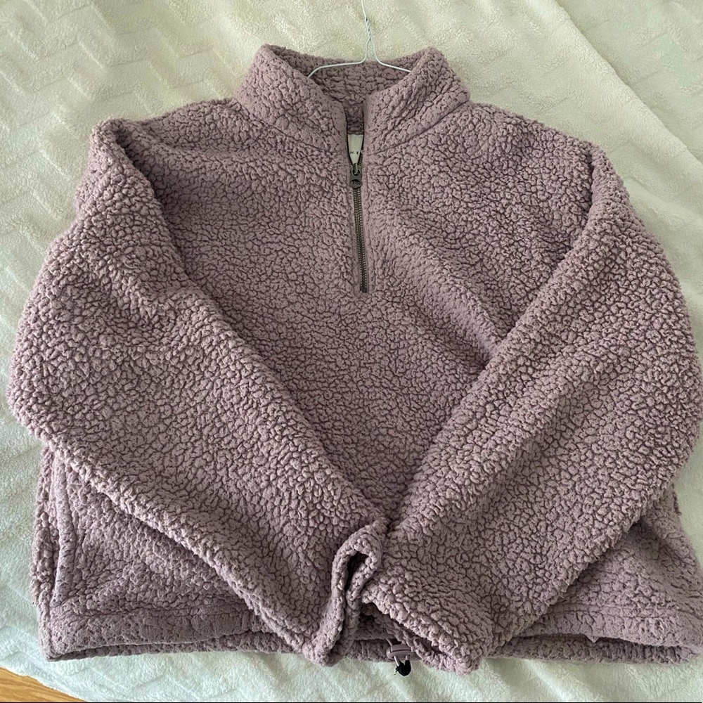 American eagle cropped lilac Sherpa